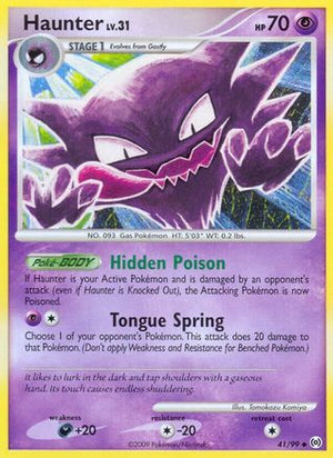 Haunter (41) (41) 041/99  - Reverse Holofoil Arceus - Uncommon