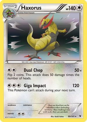 Haxorus 088  - Reverse Holofoil Noble Victories - Holo Rare