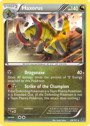 Haxorus 069/101  - Reverse Holofoil Plasma Blast - Holo Rare