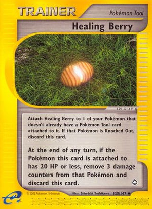 Healing Berry 125  - Reverse Holofoil Aquapolis - Uncommon