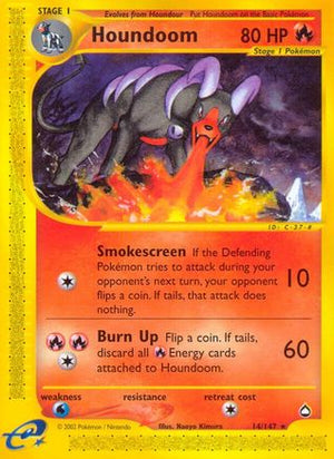 Houndoom (14) (14) 014  - Reverse Holofoil Aquapolis - Rare