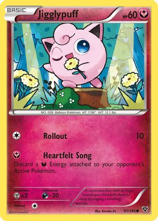 Jigglypuff (87) (87) 087/146  - Reverse Holofoil XY Base Set - Common