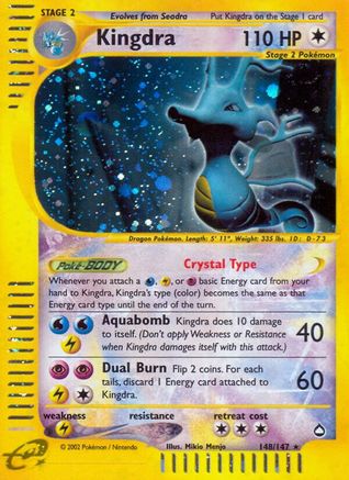 Kingdra (148) (148) 148  - Holofoil Aquapolis - Secret Rare