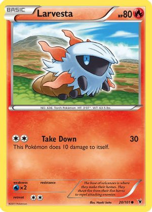 Larvesta (20) (20) 020  - Reverse Holofoil Noble Victories - Common