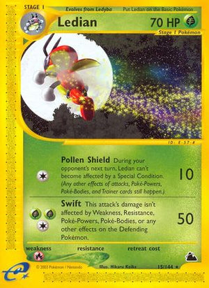 Ledian (15) (15) 015  - Reverse Holofoil Skyridge - Rare