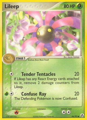 Lileep 056  - Reverse Holofoil Legend Maker - Common