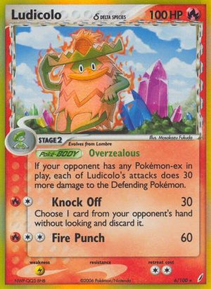 Ludicolo (Delta Species) 006/100  - Holofoil Crystal Guardians - Holo Rare