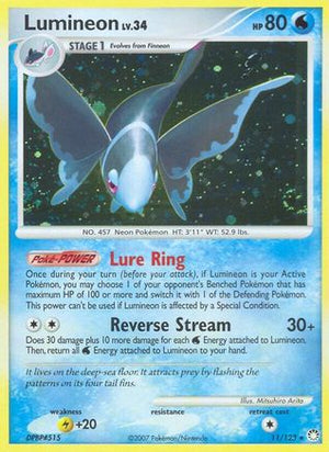 Lumineon 011  - Holofoil Mysterious Treasures - Holo Rare