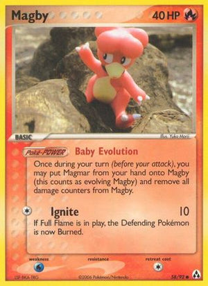 Magby 058/92  - Reverse Holofoil Legend Maker - Common