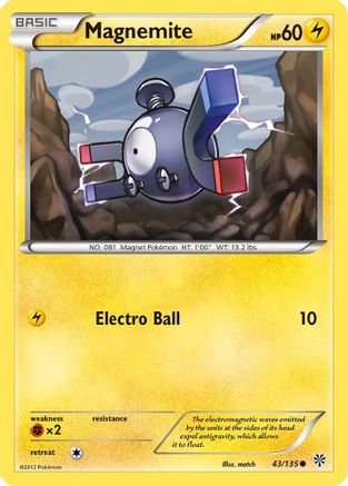 Magnemite (43) (43) 043  - Reverse Holofoil Plasma Storm - Common
