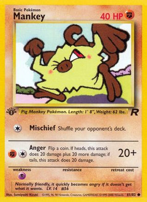 Mankey 061/82  - 1st Edition Team Rocket - Common