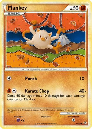 Mankey 053/95  - Reverse Holofoil Unleashed - Common
