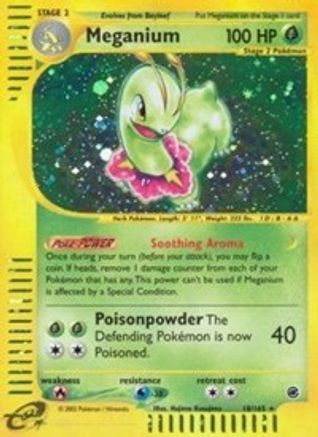 Meganium (18) (18) 018  - Reverse Holofoil Expedition - Holo Rare