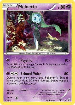 Meloetta (78) (78) 078/113  - Holofoil Legendary Treasures - Holo Rare