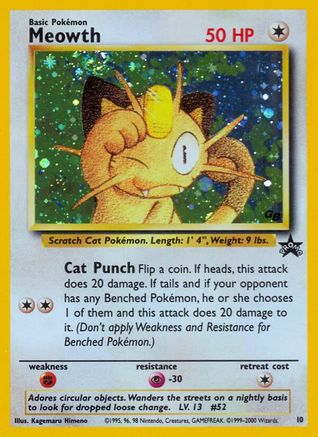 SEALED Meowth (Game Boy) 10/53 - Holofoil WoTC Promo - Promo