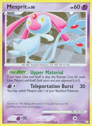 Mesprit 014/123  - Reverse Holofoil Mysterious Treasures - Holo Rare