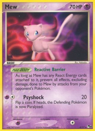 Mew 004/017  - Holofoil POP Series 4 - Rare