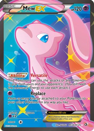 Mew EX (Full Art) RC24/RC25  - Holofoil Legendary Treasures Radiant Collection - Ultra Rare