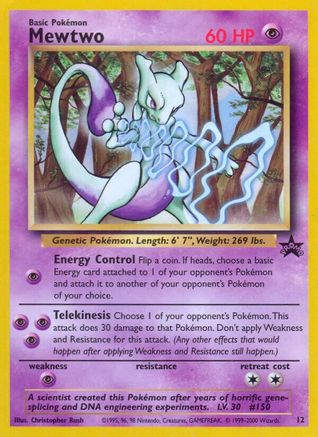 Mewtwo 12/53  WoTC Promo - Promo