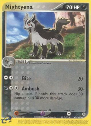 Mightyena 042/109  Ruby and Sapphire - Uncommon