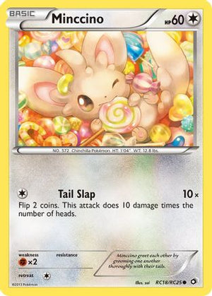Minccino RC18/RC25  - Holofoil Legendary Treasures Radiant Collection - Common