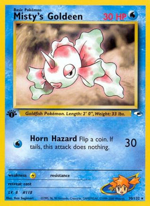 Misty's Goldeen 30/132  - 1st Edition Gym Heroes - Rare