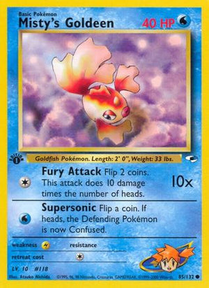 Misty's Goldeen 85/132  - 1st Edition Gym Heroes - Common