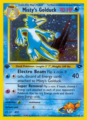 Misty's Golduck 12/132  - 1st Edition Holofoil Gym Challenge - Holo Rare