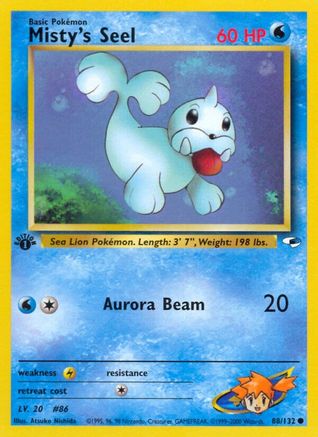 Misty's Seel 88/132  - 1st Edition Gym Heroes - Common