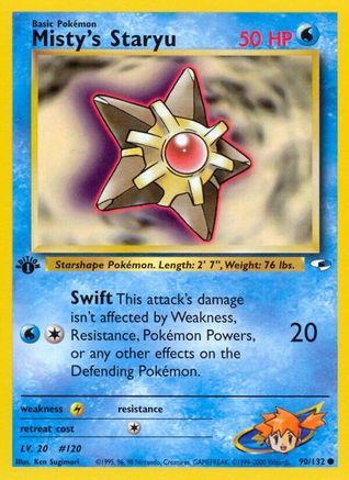 Misty's Staryu 90/132  - 1st Edition Gym Heroes - Common