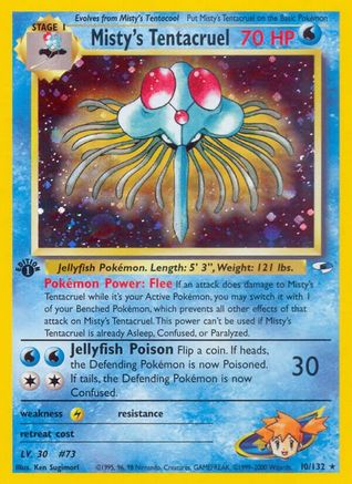 Misty's Tentacruel 10/132  - 1st Edition Holofoil Gym Heroes - Holo Rare