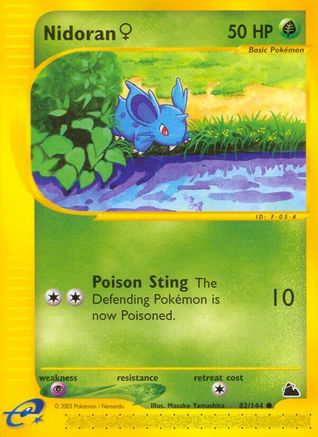 Nidoran F (82) (82) 082  - Reverse Holofoil Skyridge - Common