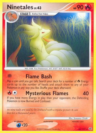 Ninetales 036  - Reverse Holofoil Platinum - Rare