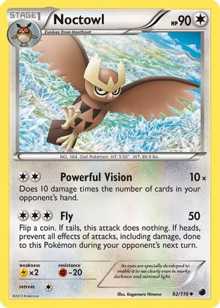 Noctowl 092  Plasma Freeze - Uncommon