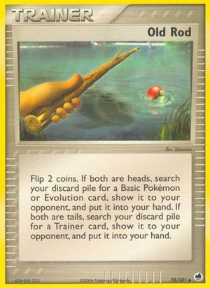 Old Rod 078  - Reverse Holofoil Dragon Frontiers - Uncommon