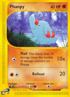 Phanpy 100/147  - Reverse Holofoil Aquapolis - Common