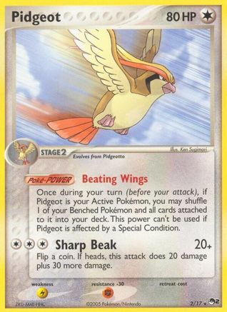 Pidgeot 002/017  - Holofoil POP Series 2 - Rare