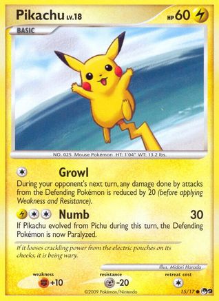 Pikachu 015/017  POP Series 9 - Common