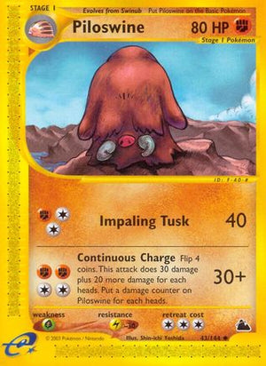 Piloswine (43) (43) 043  Skyridge - Uncommon