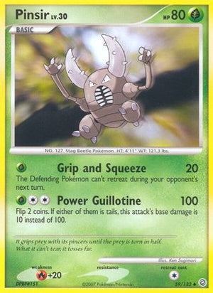 Pinsir 059  - Reverse Holofoil Secret Wonders - Uncommon