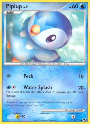 Piplup 015/017  - Holofoil POP Series 6 - Common