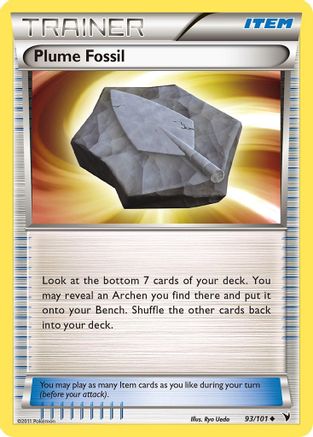 Plume Fossil 093  - Reverse Holofoil Noble Victories - Uncommon