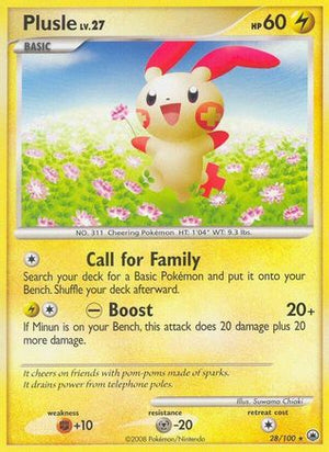 Plusle 028  - Reverse Holofoil Majestic Dawn - Rare