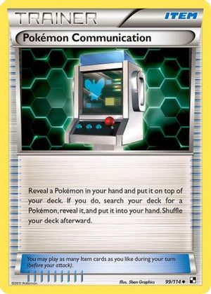 Pokemon Communication 099/114  - Reverse Holofoil Black and White - Uncommon