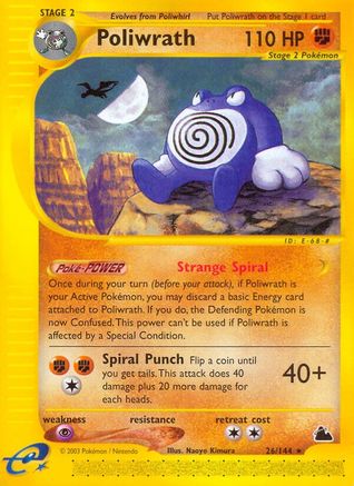 Poliwrath (26) (26) 026  - Reverse Holofoil Skyridge - Rare