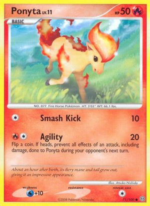 Ponyta 071  - Reverse Holofoil Stormfront - Common