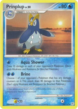 Prinplup 058/130  Diamond and Pearl - Uncommon