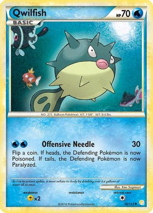 Qwilfish 050  - Reverse Holofoil HeartGold SoulSilver - Uncommon