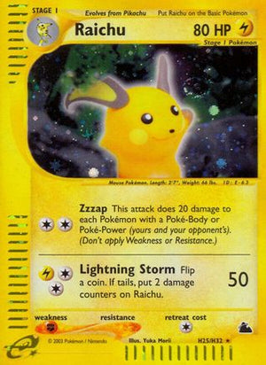 Raichu (H25) (H25) H25  - Holofoil Skyridge - Holo Rare