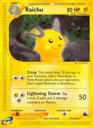 Raichu (27) (27) 027  Skyridge - Rare